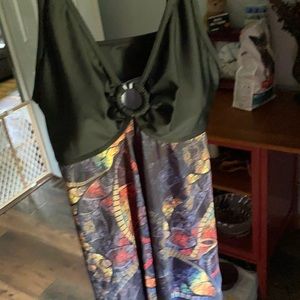 Single piece long swim top